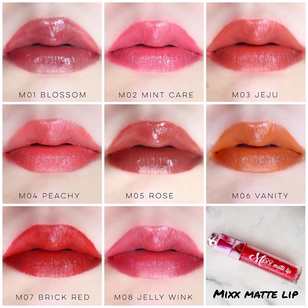 Mixx,Mixx Matte Lip,Mixx Matte Lip Mixx Matte Lip #M08 Jelly Wink. ลิปเนื้อแมท,Mixx Matte Lipราคา,Mixx Matte Lipรีวิว