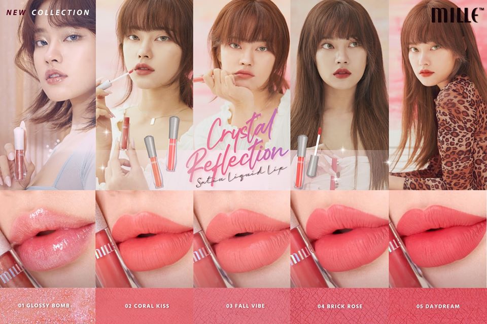 Mille, Mille รีวิว, Mille ราคา, Mille Crystal Reflection Satin Glaze Lip, Mille Crystal Reflection Satin Glaze Lip รีวิว, Mille Crystal Reflection Satin Glaze Lip ราคา, Crystal Reflection Satin Glaze Lip, Mille Crystal Reflection Satin Glaze Lip 1.7ml, Mille Crystal Reflection Satin Glaze Lip #03 Fall Vibe, ลิปแมตต์, ลิปกลอส, ลิปสติก, ลิป