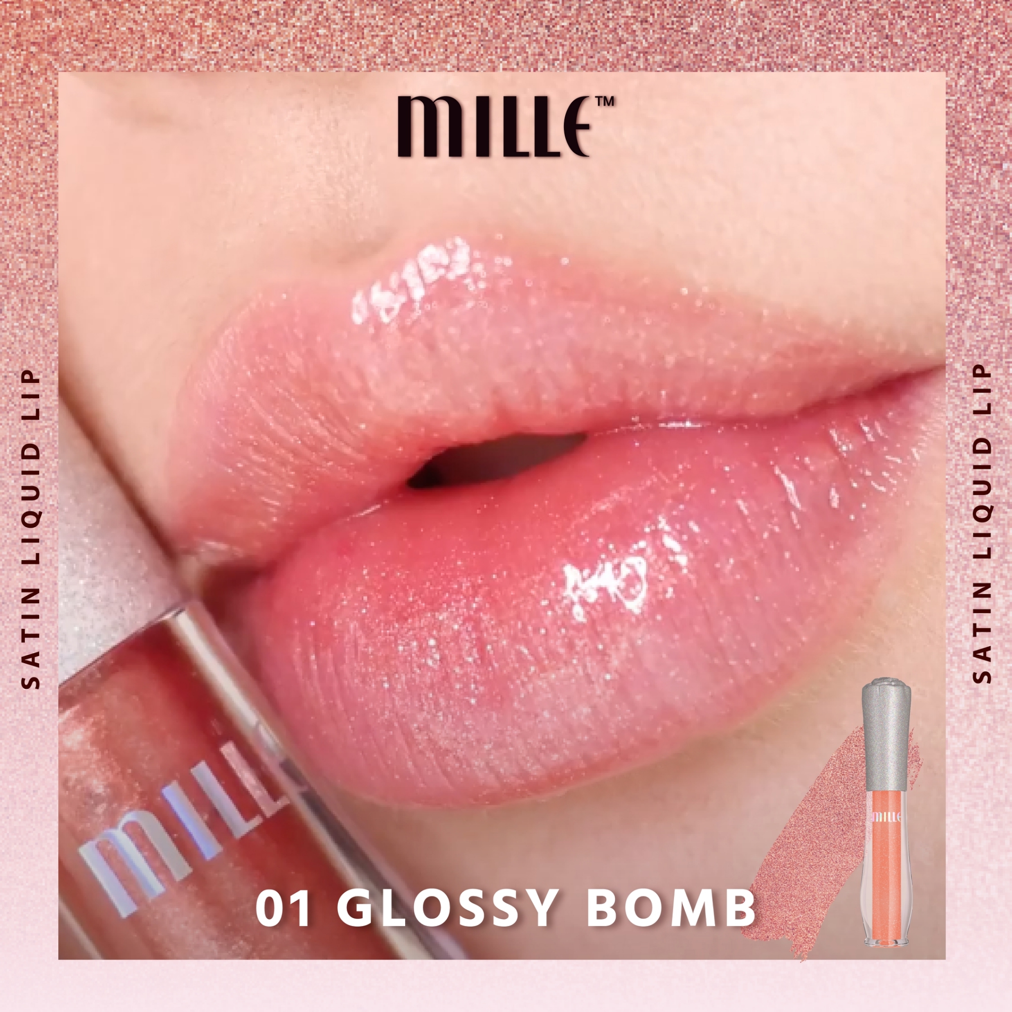 Mille, Mille รีวิว, Mille ราคา, Mille Crystal Reflection Satin Glaze Lip, Mille Crystal Reflection Satin Glaze Lip รีวิว, Mille Crystal Reflection Satin Glaze Lip ราคา, Crystal Reflection Satin Glaze Lip, Mille Crystal Reflection Satin Glaze Lip 1.7ml, Mille Crystal Reflection Satin Glaze Lip #04 Brick Rose, ลิปแมตต์, ลิปกลอส, ลิปสติก, ลิป