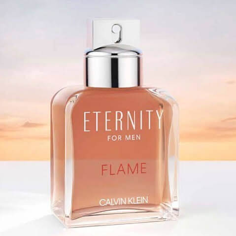 CK Calvin Klein  Eternity Flame For men EDT น้ำหอมผู้ชายกลิ่นหอมสดชื่นแต่อบอุ่น ที่สะท้อนถึงพลังของแสงอาทิตย์ประกายสีส้มบนท้องฟ้า ขับมนต์เสน่ห์อันแสนเย้ายวนของกลิ่นอายธรรมชาติ กับความเร่าร้อนของเปลวเพลิงได้อย่างลงตัว 